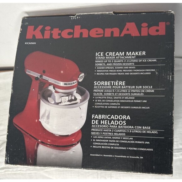 KitchenAid ICE CREAM MAKER Stand Mixer Attachment Only No Stand Mixer Open Box - Picture 2 of 6